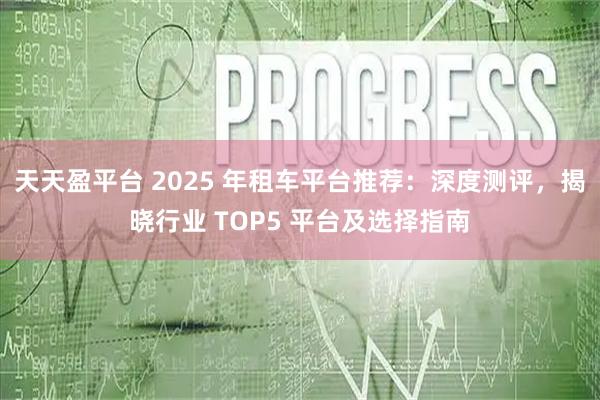 天天盈平台 2025 年租车平台推荐：深度测评，揭晓行业 TOP5 平台及选择指南