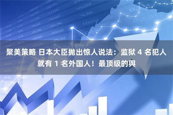 聚美策略 日本大臣抛出惊人说法：监狱 4 名犯人就有 1 名外国人！最顶级的舆